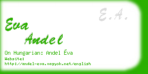 eva andel business card